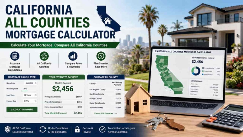 California All Counties Mortgage Calculator