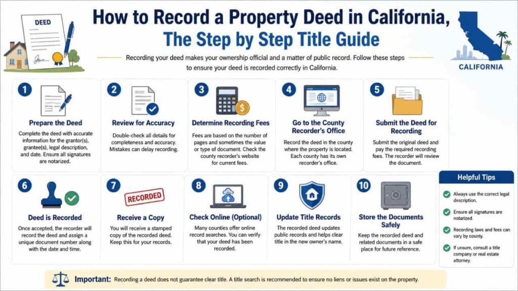 How to Record a Property Deed in California, The Step by Step Title Guide