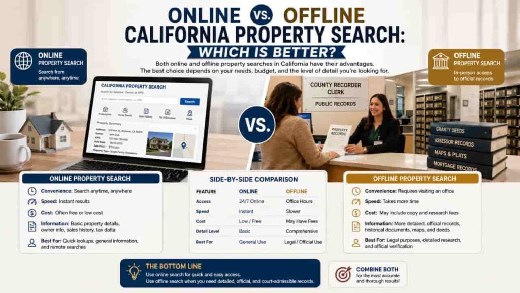 Online vs. Offline California Property Search, Which is Better?