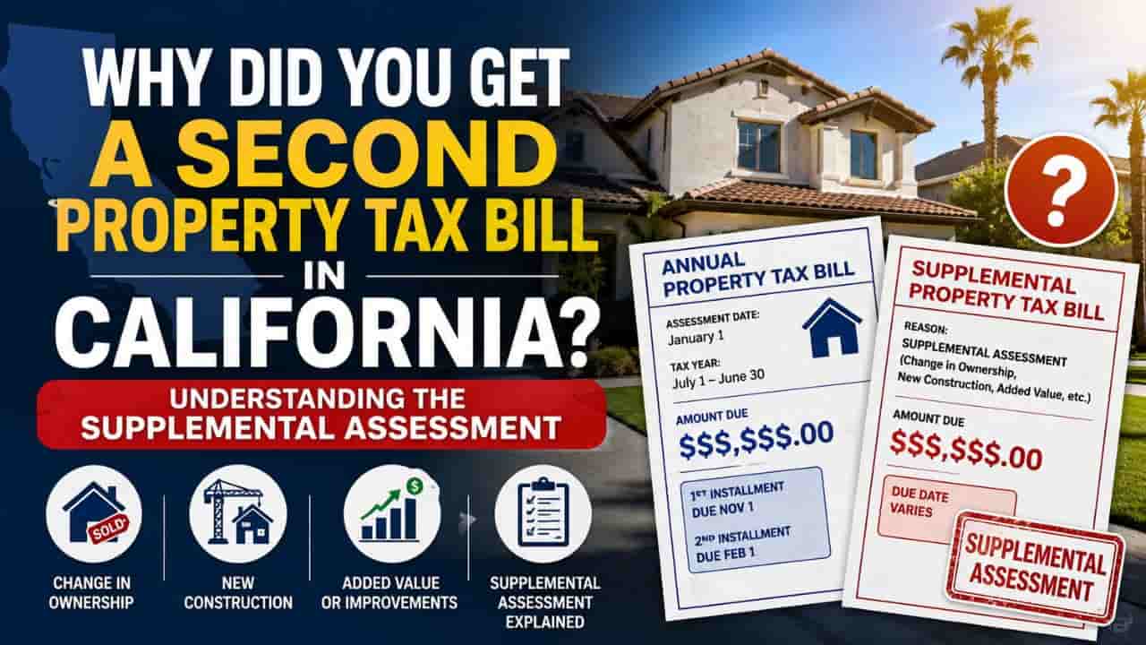 Why Did You Get a Second Property Tax Bill in California? Understanding the Supplemental Assessment