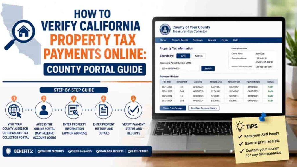 How to Verify Your California Property Tax Payment Online: A Step by Step County Portal Guide