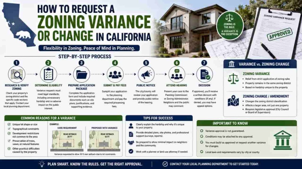 How to Request a Zoning Variance or Change in California