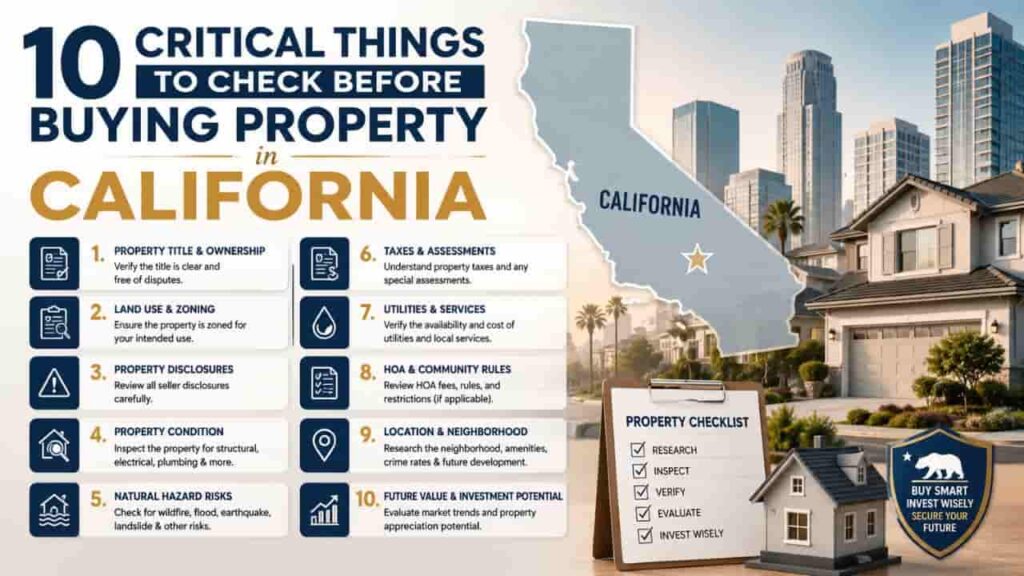 10 Critical Things to Check Before Buying Property in California