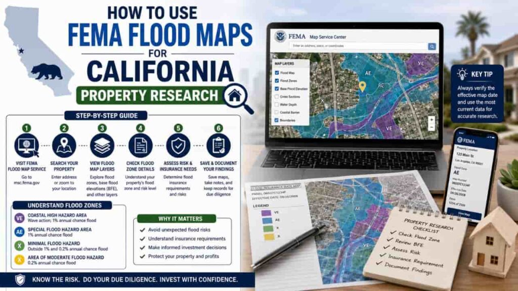 How to Use FEMA Flood Maps for California Property Research